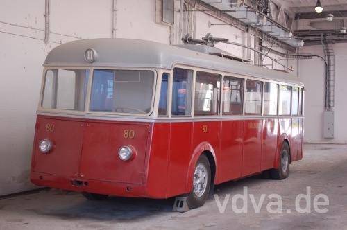 Historischer O-Bus im Depot Hrobonova